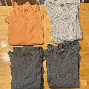 CALIA by Carrie Underwood BUNDLE Set of Four Casual T-Shirts in Orange and Gray